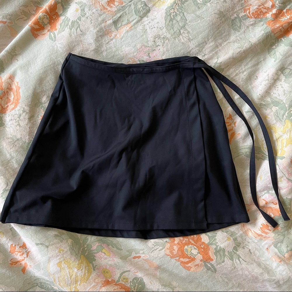 Black Wrap Mini Skirt - Women's Skirt